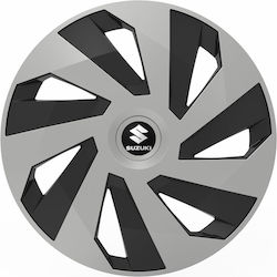 Versaco Car Hubcaps Vector 15 Inches with Suzuki Brand Logo 4 Pieces Silver Versaco Car Hubcaps Vector 15 Inches with Suzuki Brand Logo 4 Pieces Silver