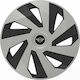 Versaco Car Hubcap Set Vector with Mini Cooper Emblem 15" 4pcs Silver