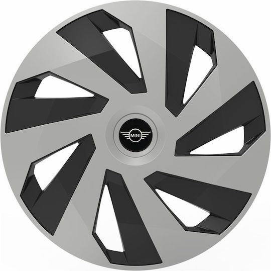 Versaco Car Hubcap Set Vector with Mini Cooper Emblem 15" 4pcs Silver