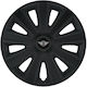 Versaco Car Hubcap Set Aviator with Mini Cooper Emblem 15" 4pcs Black