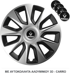 Versaco Car Hubcap Set Stratos with Renault Emb...