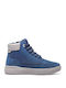 Seneca Bay Chukka Leather Kids Boots with Laces Blue