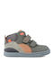 Anatomical Suede Kids Boots with Velcro Khaki