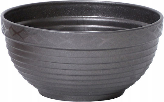 Prosperplast Misa Γλάστρα Λεκάνη Πλαστική Graphite 26x26x11.3εκ.