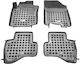 Sahler Set of Front and Rear Mats 4pcs Tray Type for Peugeot 107 Toyota Aygo Citroen C1 Mazda 2 Black