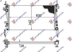 Prasco Car Water Radiator for Citroen Nemo