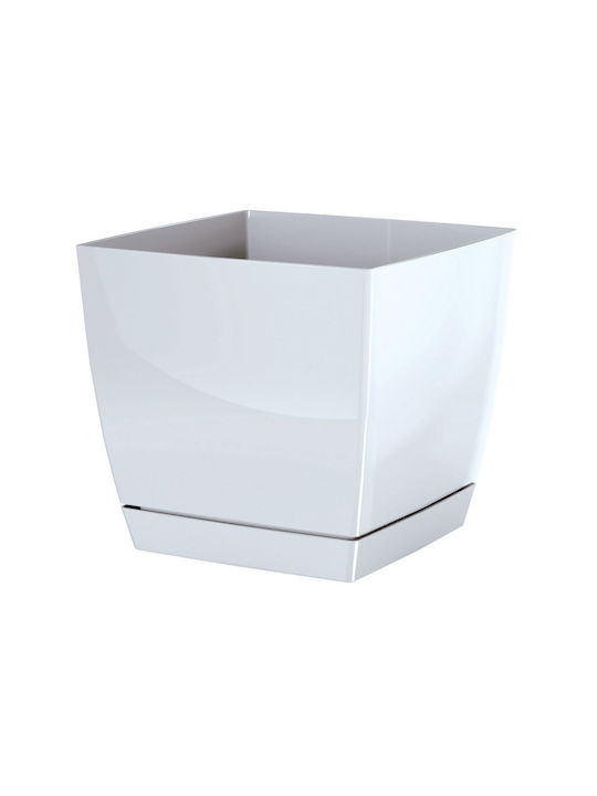 Prosperplast Coubi Square P DUKP120 Ghiveci Plastic Alb