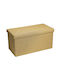Fabric Upholstered Bench Stool Greatness Beige 76x38x38cm