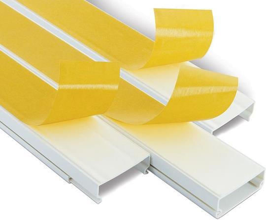Eurolamp Cable Channel with Sticker made of Plastic White 3m
