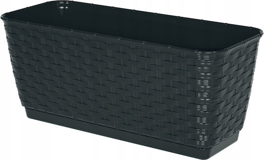 Prosperplast Ratolla Case P DRL500P Übertopf Rattan Gray 49.2x17.2x17.4εκ.
