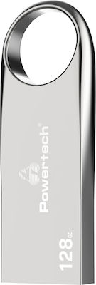 Powertech PT-1121 128GB USB 2.0 Stick Silver