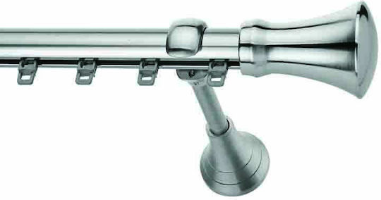 Enis by Domus Lesbos Sens unic Șină Metalic în Culoare Argintiu 160εκ. P39-9283-1-1-2