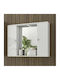 Drop Drop Rectangular Bathroom Mirror from Chipboard with Cabinet 75x57cm
