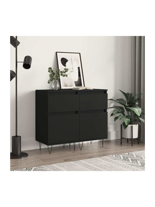 Wooden Buffet Black L40xW35xH70cm