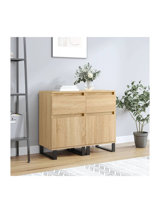 Sideboard Wood & Metal Sonoma Oak 40x35x70cm