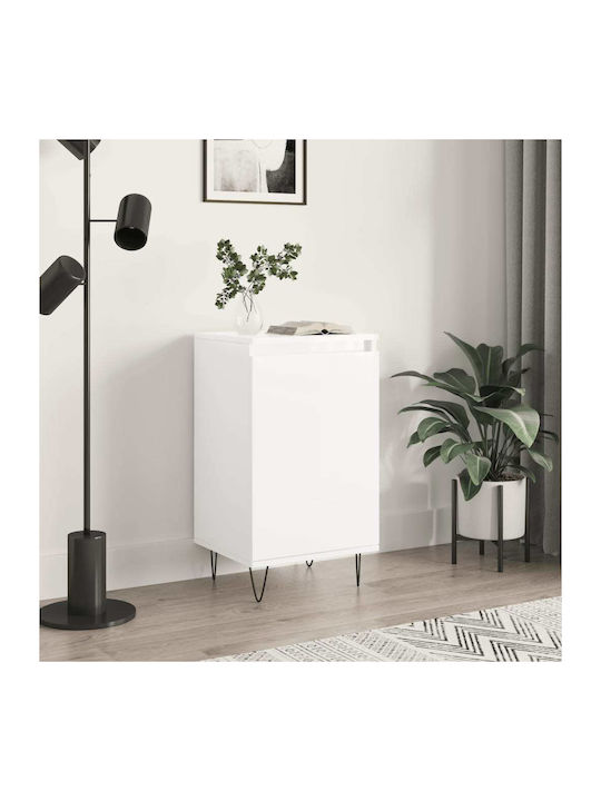 Wooden & Metallic Buffet White L40xW35xH70cm