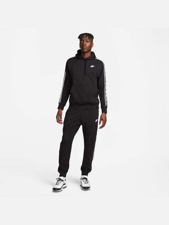 Nike Club Σετ Φόρμας με Λάστιχο Fleece Μαύρο