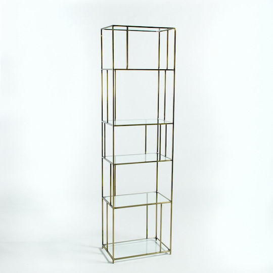 Parallel Gold Bookcase 50x30x180cm