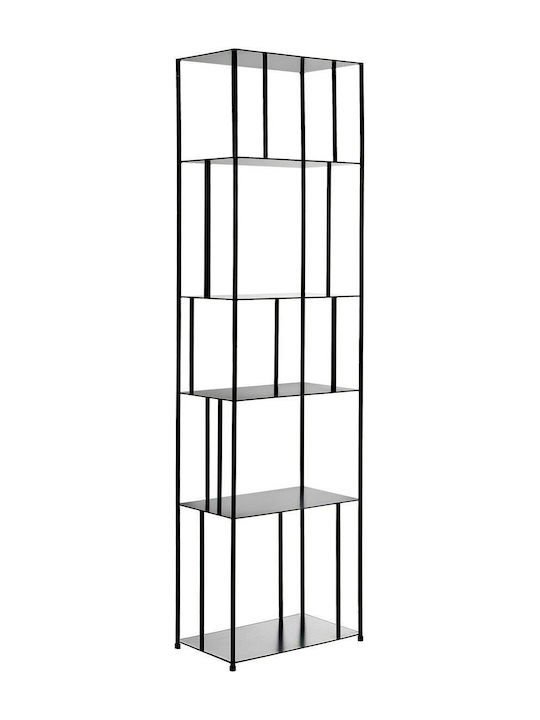 Βιβλιοθήκη Parallel Μαύρη 50x30x180εκ.