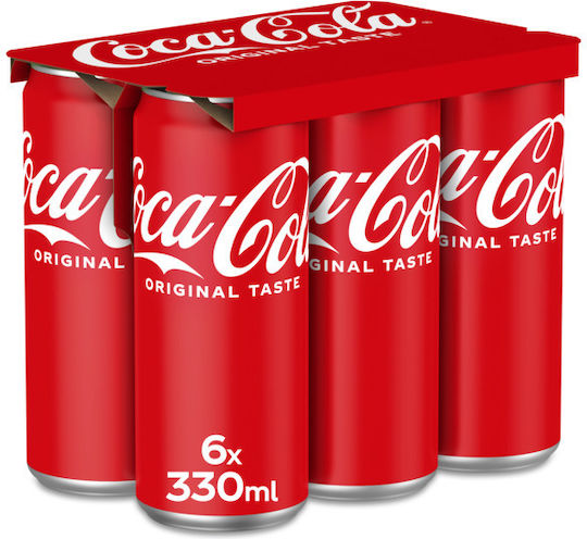 Coca-Cola Cola με Ανθρακικό σε Κουτί 6x330ml