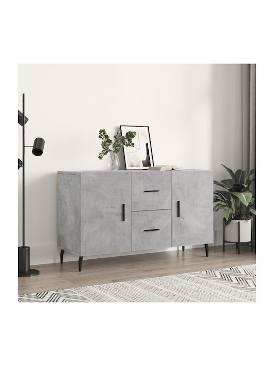 Wooden & Metallic Buffet with Drawers Gray L100...