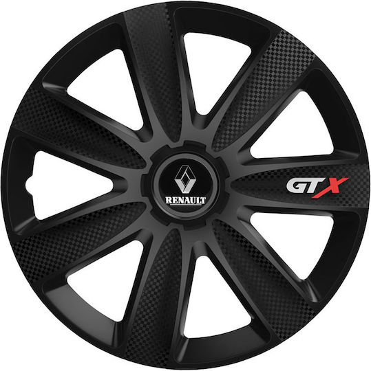 Versaco Set Capace De Roți Auto Gtx Compatibilitate Renault 4 Bucăți 16 Negru/Negru