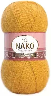 Nako Angora Luks Bruttogewicht Gelbes Strickgarn 550m 100gr