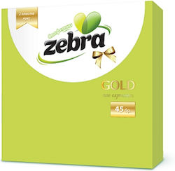 Zebra Luxury Napkin 2-Ply Gold 33x33cm 45pcs