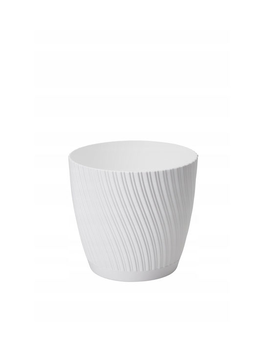 Form Plastic Mika Kunststoff Weiß mit Untersetzer 12,8x12,8x11,8cm