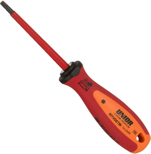Unior Κατσαβίδι Ηλεκτρολόγου VDE 1000V Torx με Μέγεθος Μύτης T20