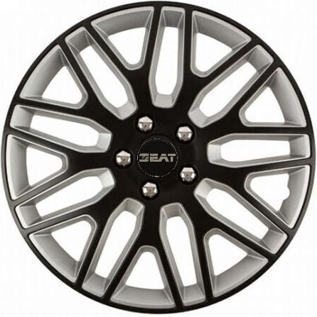 Versaco Auto Radkappen Set Dakar Nc mit Marke Sitz 4Stück 15" Schwarz