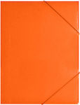 Justnote Folder with Rubber Band and Ears for Paper A4 Orange