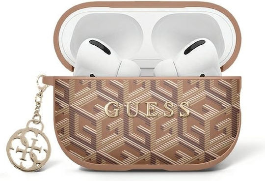 Guess Gcube Charm Калъф в Кафяв цвят за Apple AirPods 1 / AirPods 2
