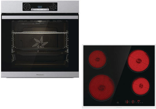 Hisense Einbauofen 77Es mit Keramikkochfeldern B59.5cm.