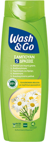 Wash & Go Σαμπουάν Αναδόμησης/Θρέψης για Κανονικά Μαλλιά 360ml