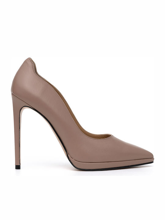 Leder Pumps Rosa