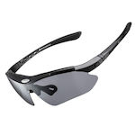 Rockbros Γυαλιά Ποδηλασίας με Μαύρο Σκελετό και Polarized / Διάφανους / Σκούρους Φακούς