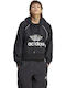 Cropped Women's Sweatshirt Hooded Black