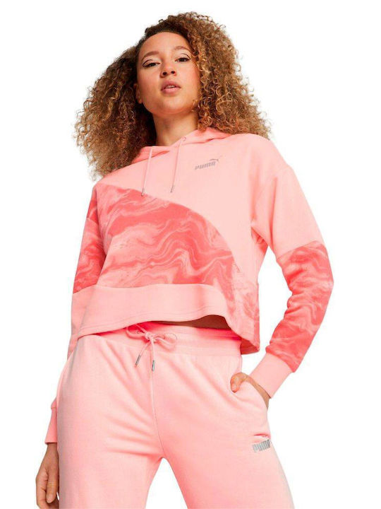Puma Power Cat Women's Hooded Sweatshirt Pink