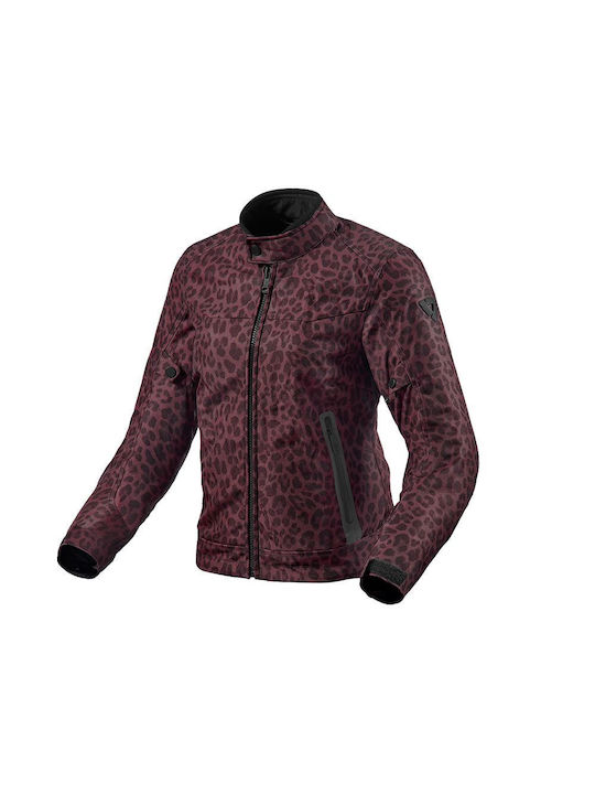 Rev'IT Shade H2o Winter Damen Motorradjacke Leopard-Red