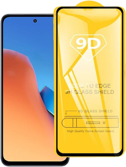 Пълно лепило Закалено стъкло за цялото лице Черен (Redmi 12 4G / Redmi 12 5G)