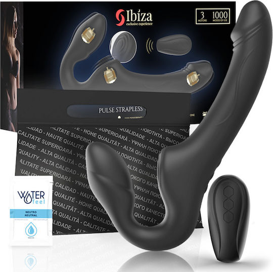 Ibiza Vibrator Δονητής για Ζευγάρια με Απομακρυσμένο Έλεγχο Μαύρος