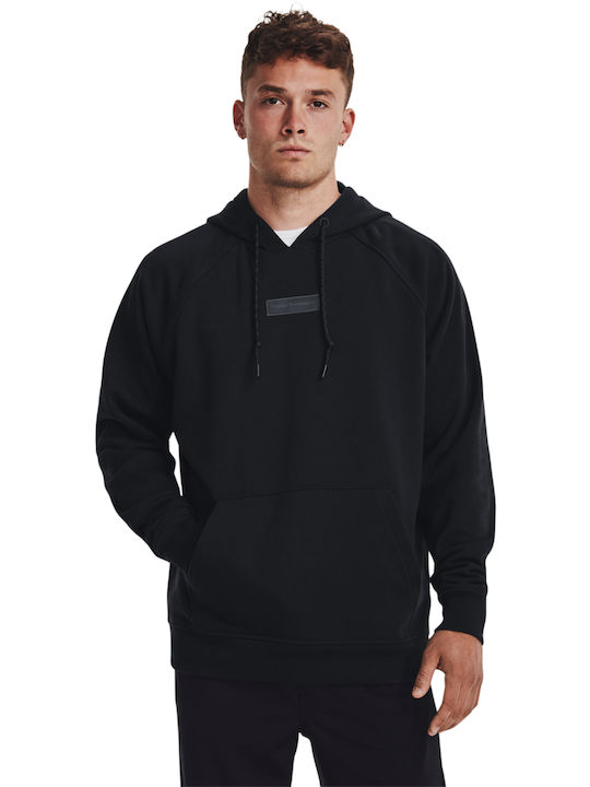 Under Armour Herren Sweatshirt mit Kapuze und Taschen Schwarz