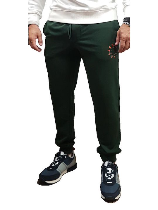 Jack & Jones Παντελόνι Φόρμας με Λάστιχο Πράσινο