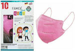 Famex Protective Mask FFP2 Small Kids Pink 2086728 10pcs