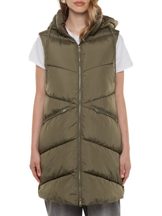 Tom Tailor Lang Damen Ärmellos Puffer Jacke für...