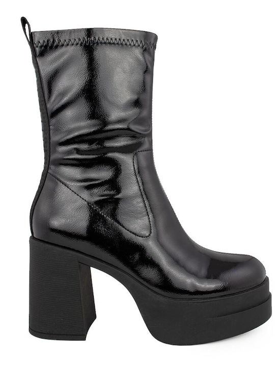 Replay Women's Patent Leather Boots Black