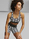 Strappy Women's Sports Bra without Padding Black