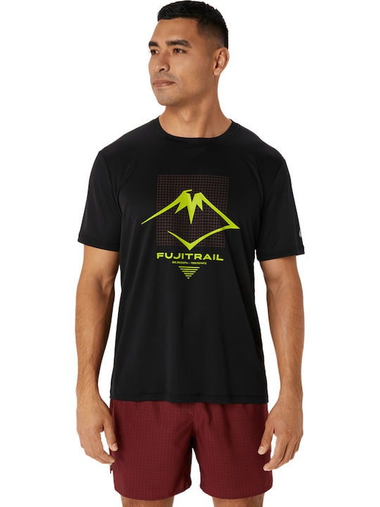 ASICS Fujitrail Men's Athletic T-shirt Short Sleeve Black