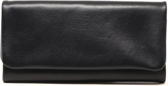 Alpha Status Lederne Tabaktasche in Schwarz mit Verschluss